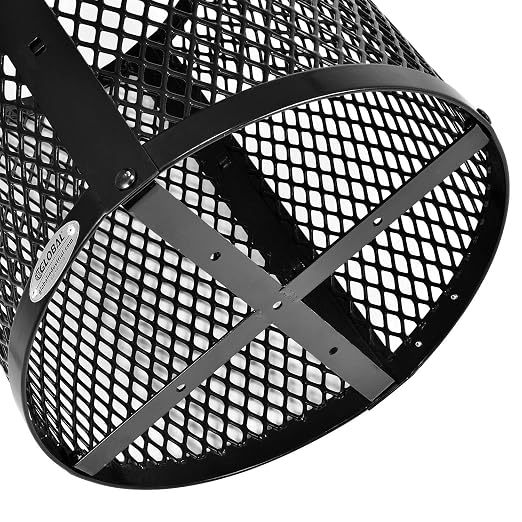Global Industrial 36 Gallon Outdoor Steel Trash Can - Image 6