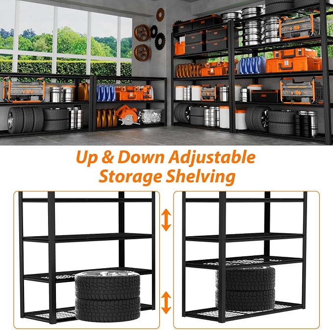 ROOMTEC 60" W Garage Shelving Heavy Duty, 33000LBS Storage Shelves, 5-Tier - Image 6