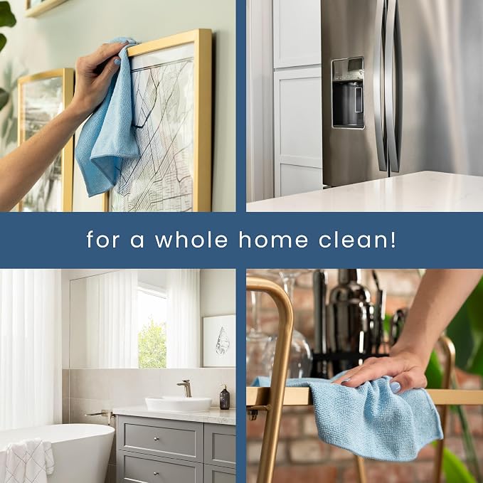 S&T INC. 50 Pack Microfiber Cleaning Cloth, Bulk Towels - Image 5