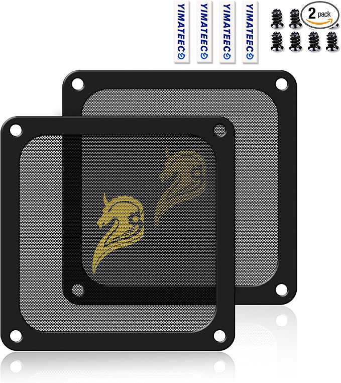 140mm Fan Filter PC Dust Filter Computer Fan Grills Dust Mesh Magnetic Frame PC by YIMATEECO