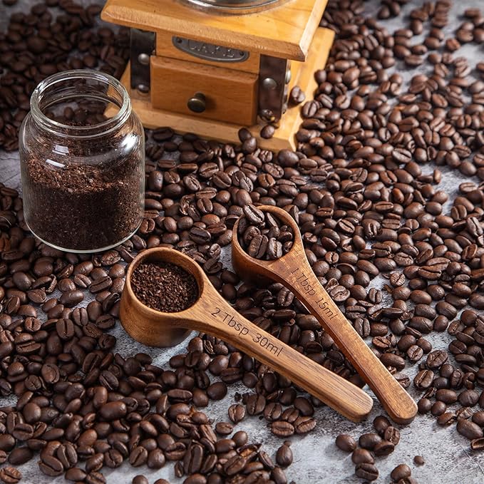 Wooden Coffee Scoop Wooden Measuring Spoons, 5.5 Inch Measuring Scoop Wooden - Image 7