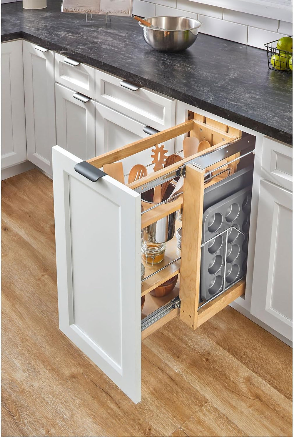 Rev-A-Shelf Pullout Organizer w/Soft-Close, Min Cabinet Opening 8.5" W