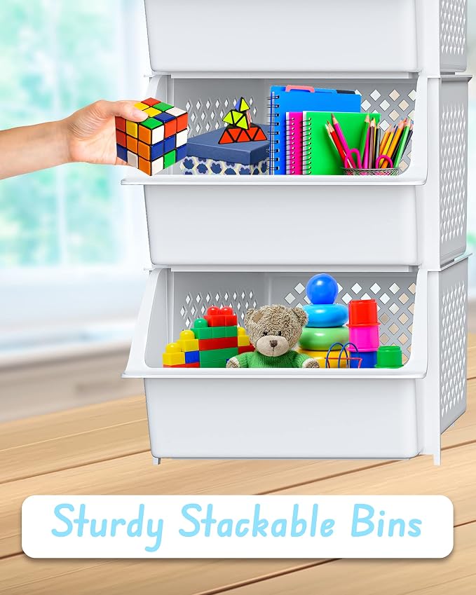 Skywin TidyFriend Plastic Stackable Storage Bins - Image 5