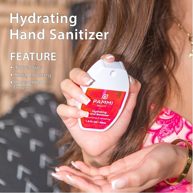 PAMMI Power Mist Hydrating Hand Sanitizer Spray, Portable Travel Size Pocket - Image 6