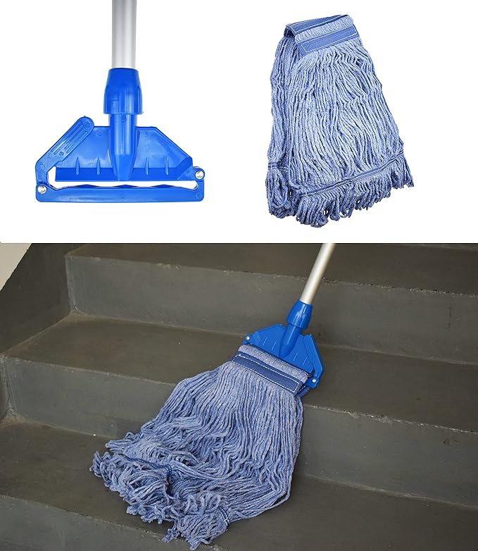 Mop Head Replacement Commercial Heavy Duty String Blue Wet Mop Heads - Image 6