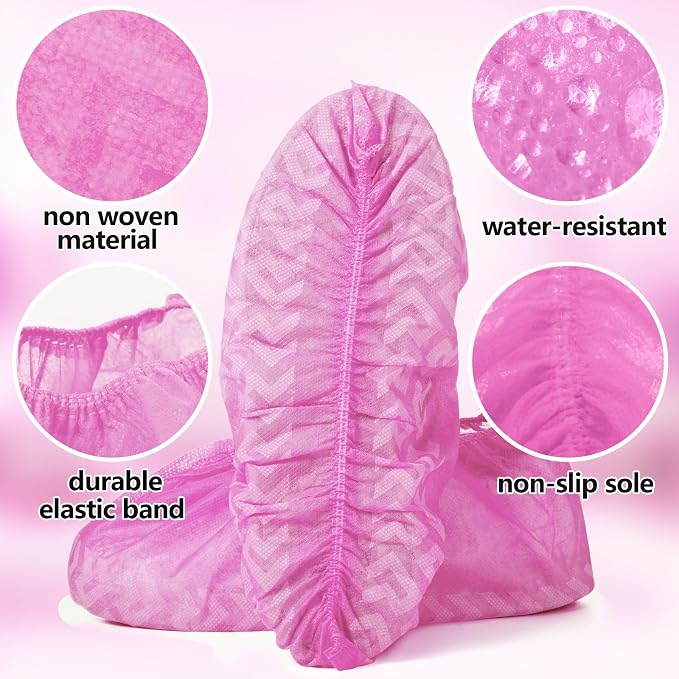 Zhanmai 300 Pack Disposable Shoe Covers Non Slip Disposable Large Foot Booties - Image 3