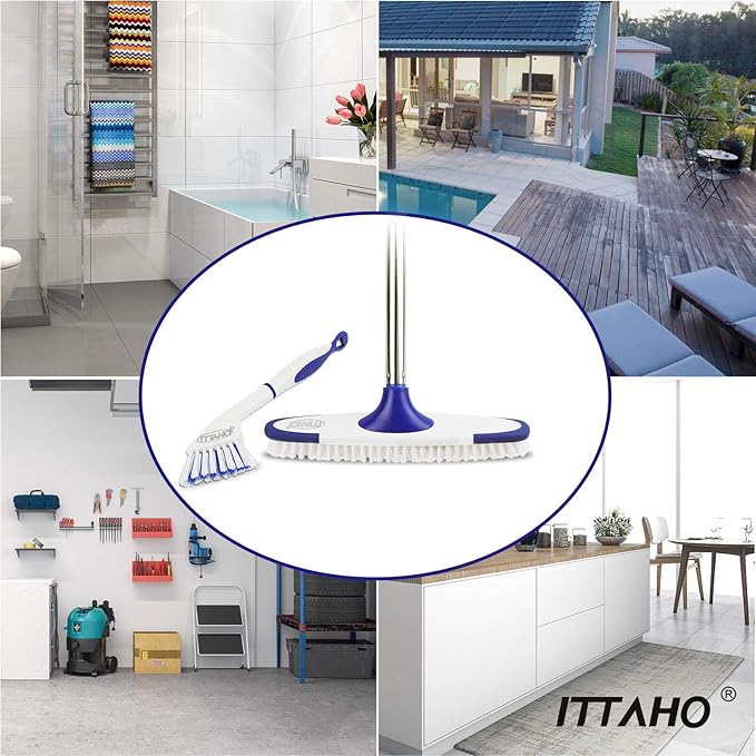 ITTAHO Floor Scrub Brush with Long Handle - Image 7