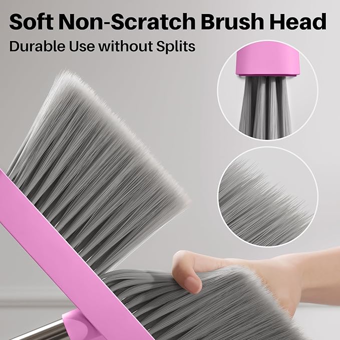 JOYMOOP Pink Broom and Dustpan Set - Image 7