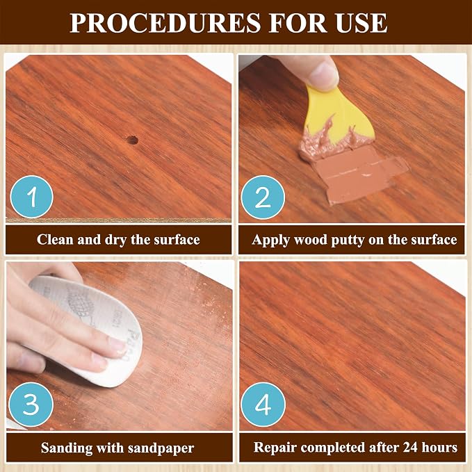Walnut Wood Filler, Walnut Wood Putty, Paintable Stainable Wood Repair Putty - Image 4