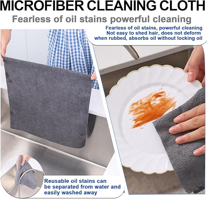 Microfiber Cleaning Cloths Roll, Tear Away Microfiber Towels, Reusable - Image 5