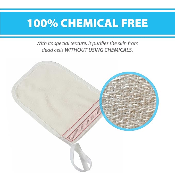 Turkish Exfoliating Gloves – Face & Body Exfoliation Mitts - Image 6