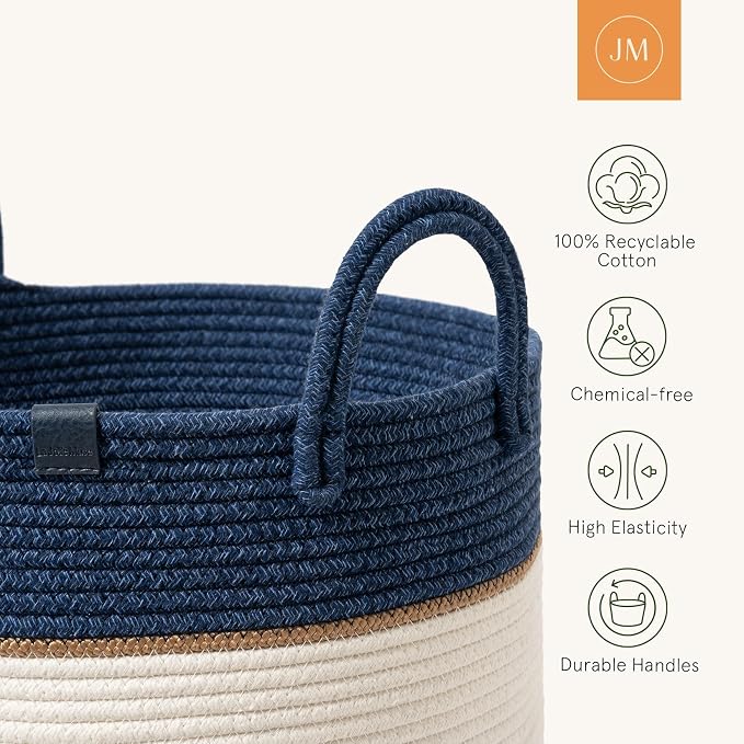 LA JOLIE MUSE Woven Basket Rope Storage Baskets - Image 5