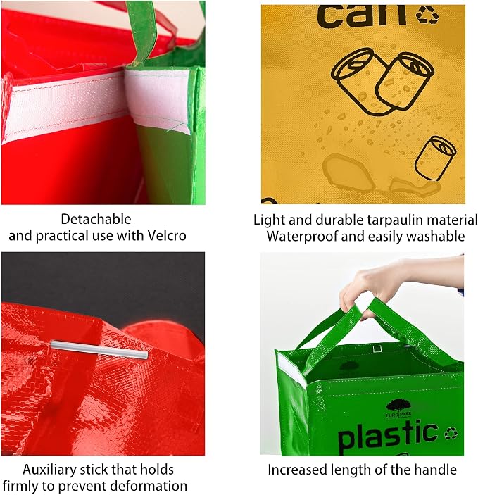 Recycling Bags, Separate Recycling Waste Bin Bags - Image 4