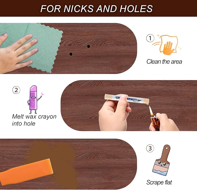 16+4P Wood Filler Sticks with 1P Box, 1P Knife, 1P Scraper and 1P Rag, Pletpet - Image 5