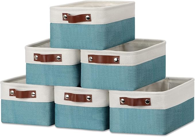 DULLEMELO Storage Baskets Bins for Organizing, Small Fabric Baskets for Shelves by DULLEMELO
