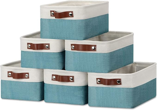 DULLEMELO Storage Baskets Bins for Organizing, Small Fabric Baskets for Shelves by DULLEMELO