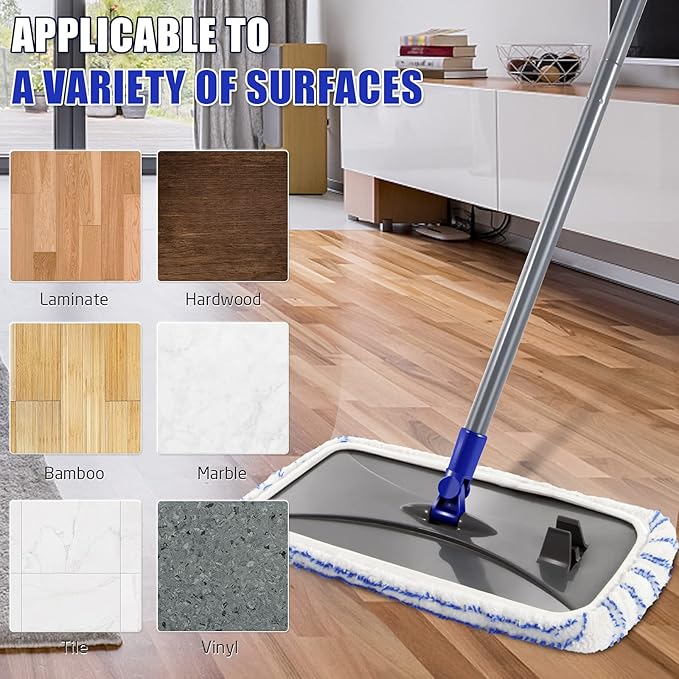 MASTERTOP Microfibre Flat Mop, Extended Wet Dry Large Floor Mop - Image 9