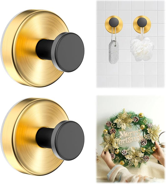 Suction Cup Hooks for Shower, Wreath Hanger for Front Door, Removable No Drill by Unknown