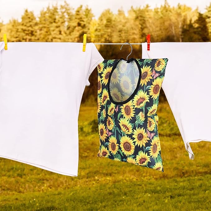2 Pcs Sunflower Clothes Pin Bag Clothespin Bag Holder Clothespin Holder 15 X 11 - Image 6