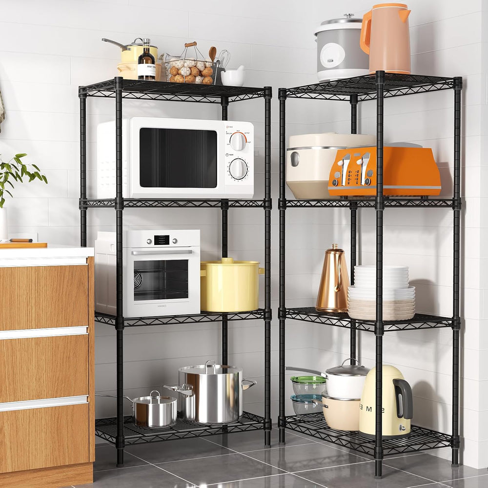 Golpart 4Tier Adjustable Storage Shelves Metal Wire Shelving Standing Shelf