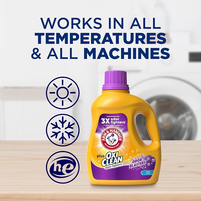 ARM & HAMMER Plus OxiClean Odor Blasters Fresh Burst, 77 Loads Liquid Laundry - Image 9