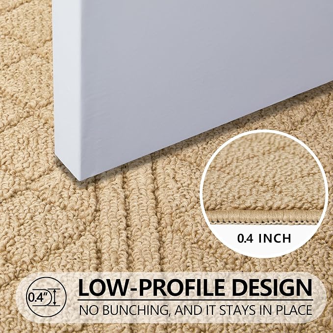 REFETONE Indoor Doormat, Front Back Door Mat 32"x40" Absorbent Rubber Backing - Image 3