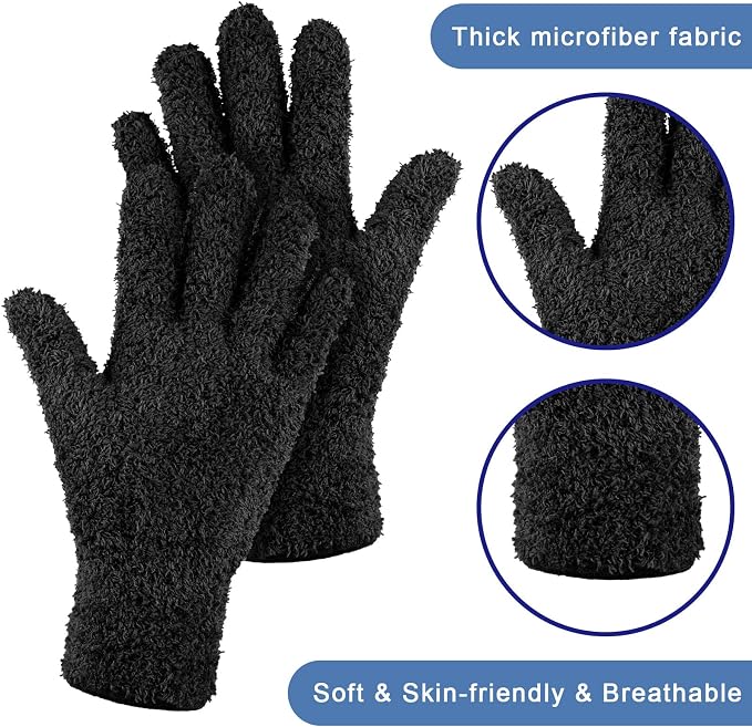 Patelai 3 Pairs Microfiber Plant Dusting Gloves Leaf Cleaning Gloves - Image 5