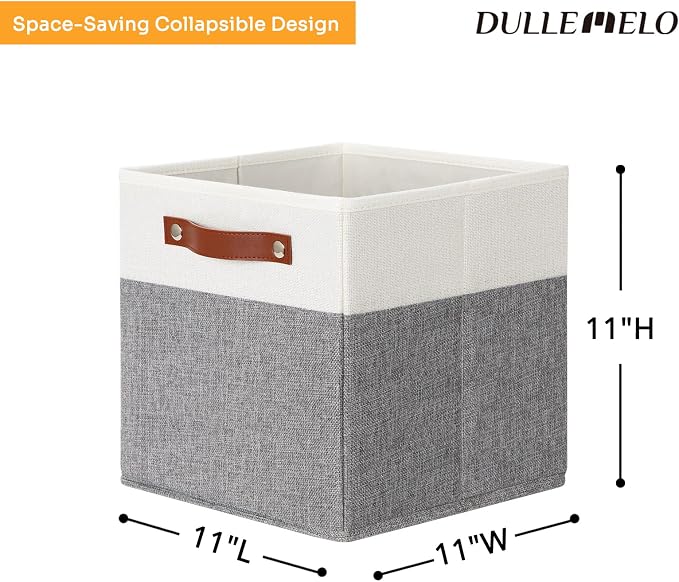 DULLEMELO 11x11 Storage Cubes, Collapsible Sturdy Cube Storage Bins - Image 3