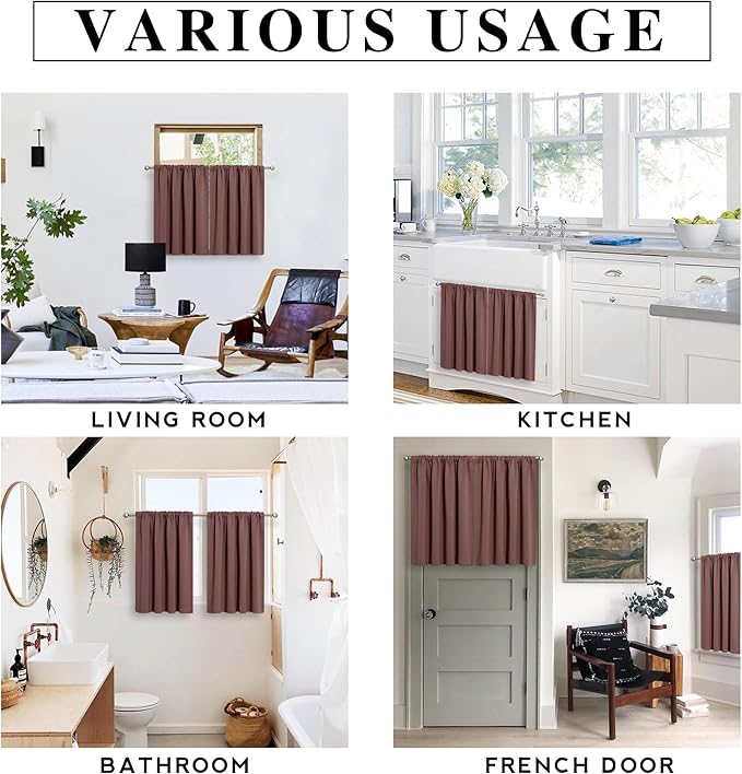RYB HOME Rod Pocket Blackout Curtains - Image 6