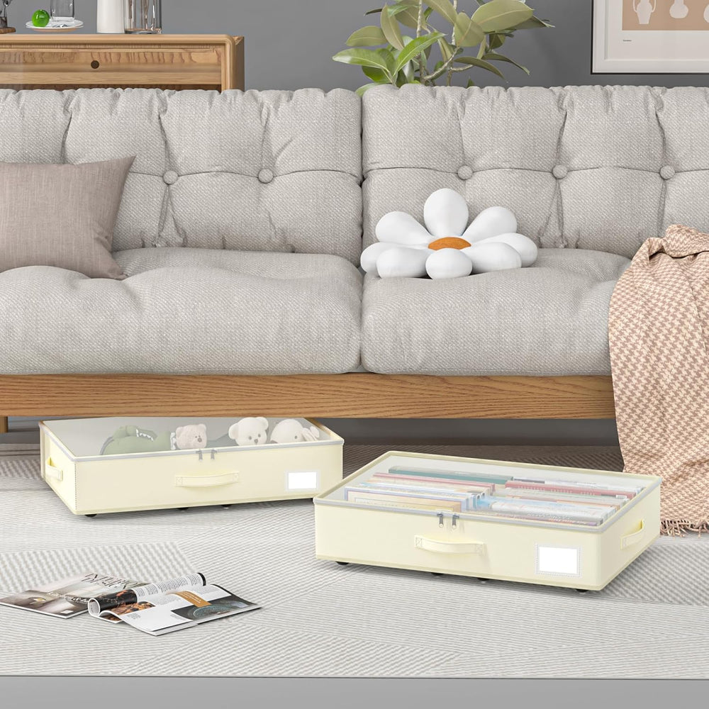 EE-RoomWorld Under Bed Storage with Wheels, No Assemble Required 5.5 inches h...