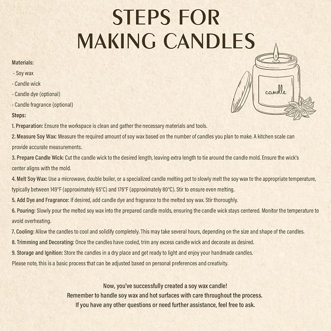 Soy Wax Flakes, Waxcanpy Natural Candle Wax, Organic Soy Wax - Image 8
