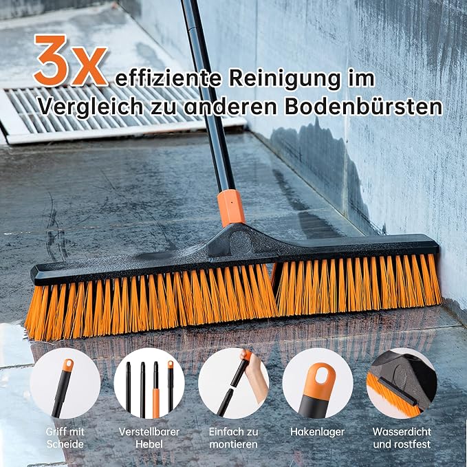 24”Push Broom Brush for Floor Cleaning - Image 4