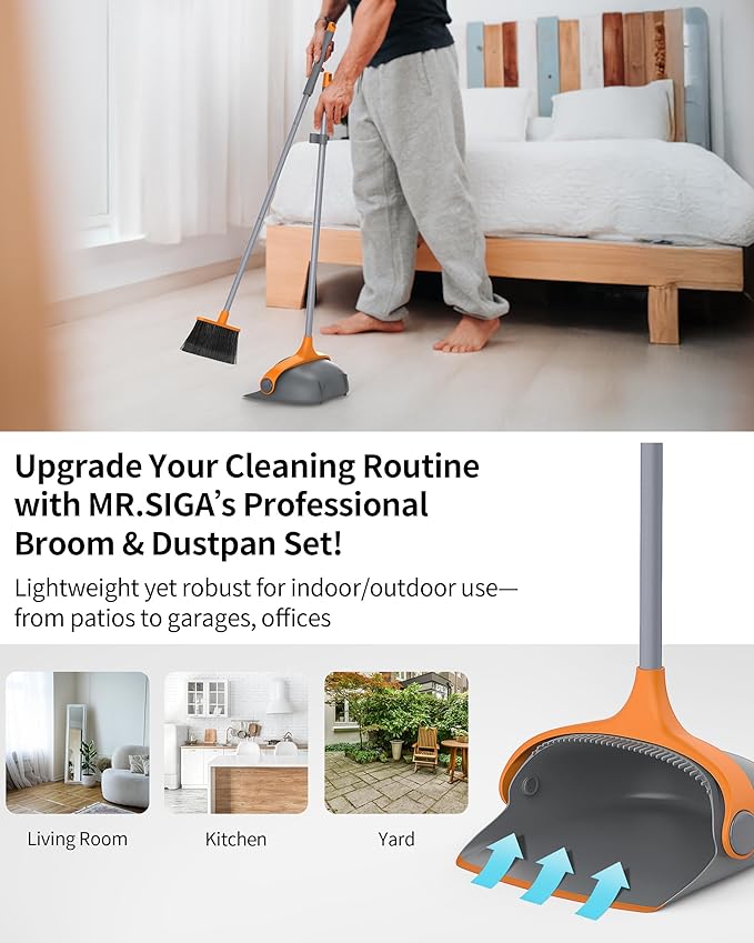 MR.SIGA Broom and Dustpan Set - Image 5