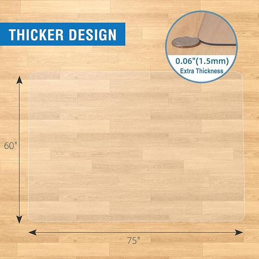 Clear Chair Mat, Easy Glide Desk Mat - Image 2