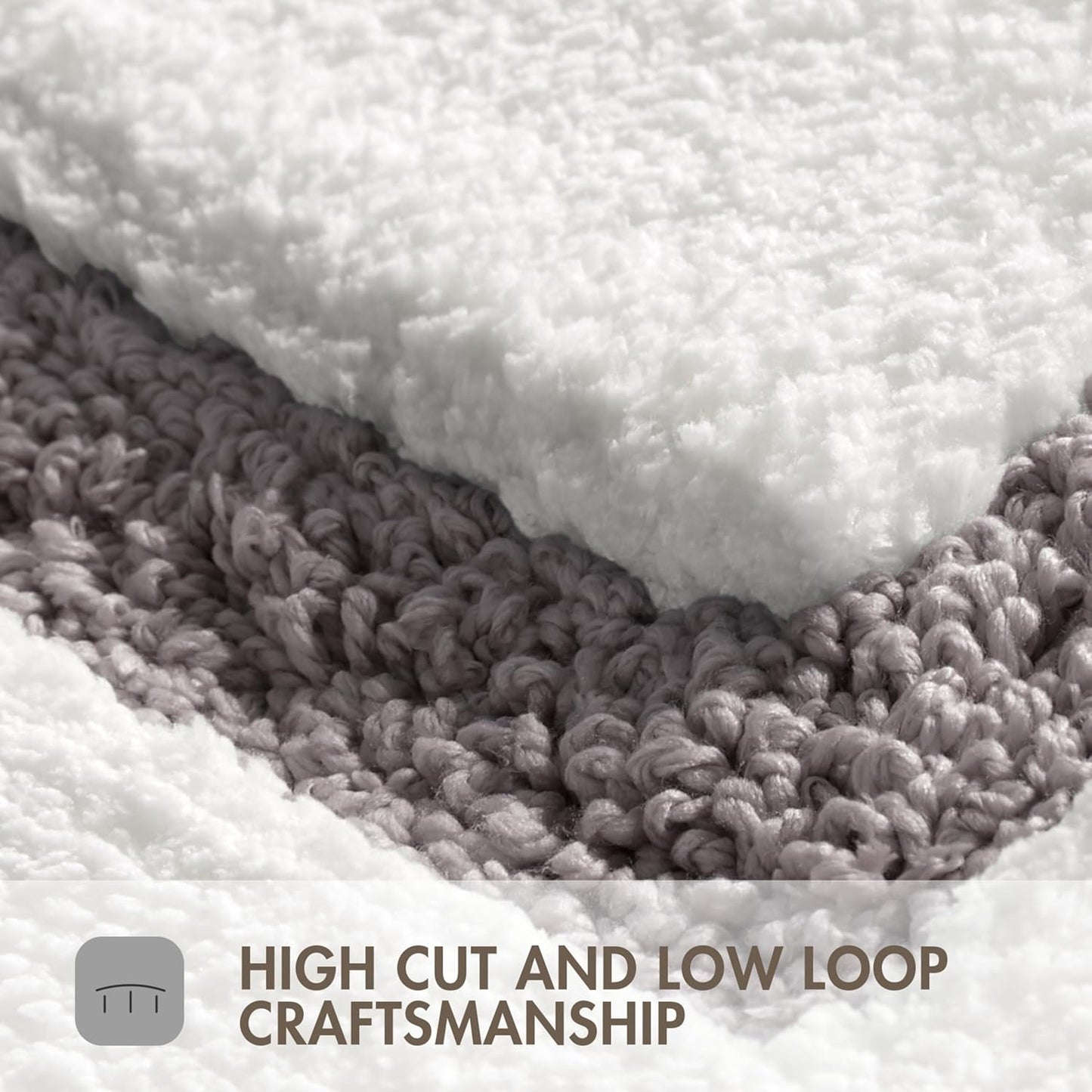 Madison Park Roan Bath Rug 17x24, Thick Absorbent Microfiber Bathroom Mat, Non Slip TPR Backing, Machine Washable, Oeko-TEX Certified, Hotel-Inspired Tufted Plush Design, Grey