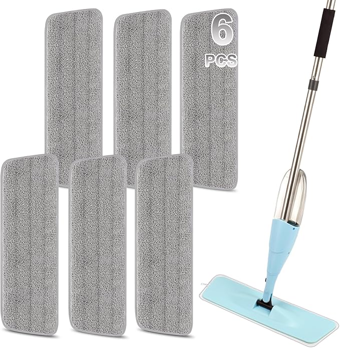 16.5 Inch Reusable Mop Pads Microfiber Spray Mop Replacement Heads by ZIYUNBIXI