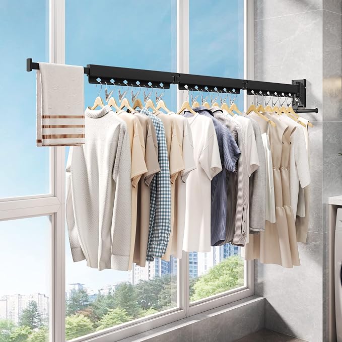 Wall Mounted Clothes Drying Rack - Image 3