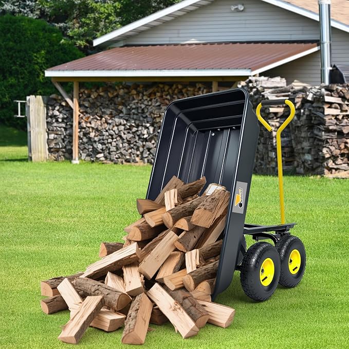 Garden Dump Cart, Heavy-Duty Utility Wagon - Image 5