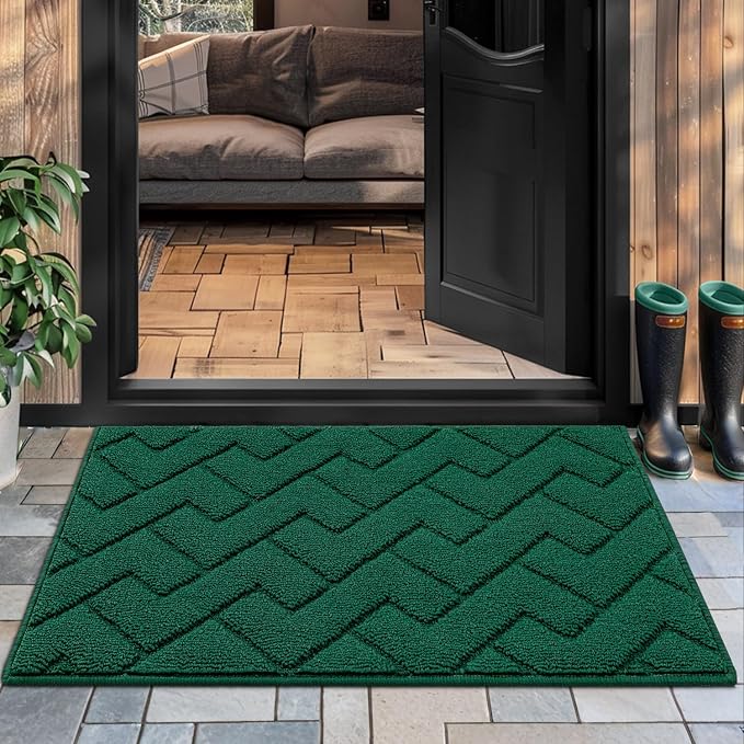 hicorfe Front Door Mat Outside Entrance, Stain and Fade Resistant, Non Slip by Hicorfe