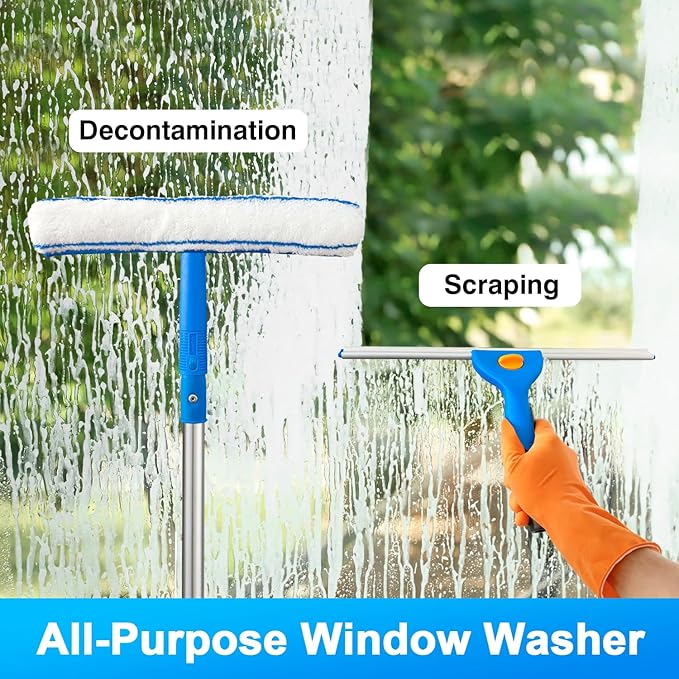 Squeegee for Window Cleaning, Window Cleaning Kit for Shower Glass Mirror Door - Image 4