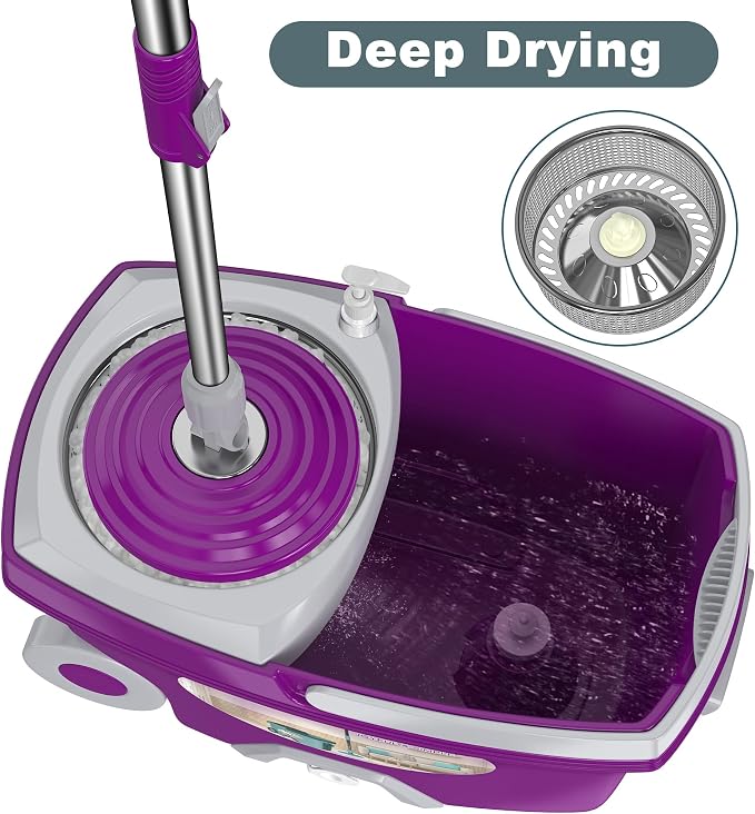 Dual Compartment Spin Mop and Bucket, Mop and Bucket - Image 3