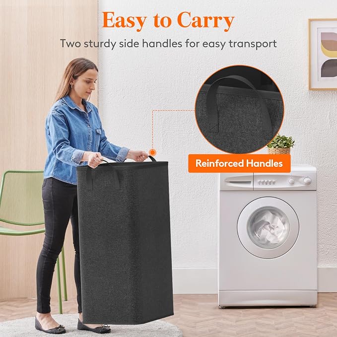 Lifewit 100L Large Tall Laundry Hamper, Collapsible Laundry Basket - Image 5