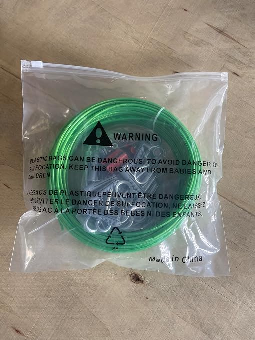 Turnbuckles for Cables Wire, 1/8" X 100Ft Green PVC Coated Wire Rope Kit - Image 9