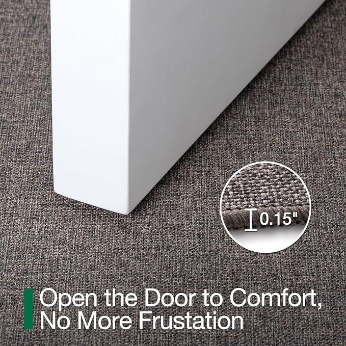 LUMI Ultra Thin Door Mat for Entryway, Low Profile Non Slip Rubber Backing - Image 3
