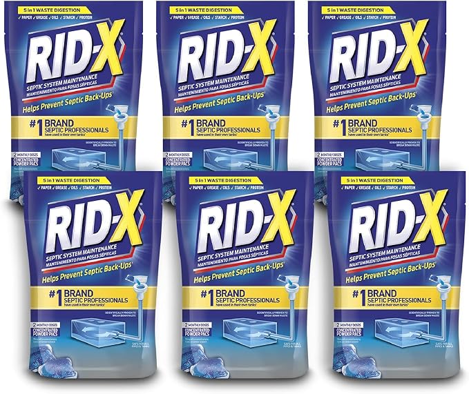 Rid-X Septic Treatment, 12 Month Supply of Septi-Pacs, 12.6 Oz by Rid-XSepticSystemTreatment
