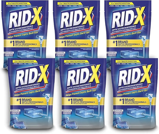 Rid-X Septic Treatment, 12 Month Supply of Septi-Pacs, 12.6 Oz by Rid-XSepticSystemTreatment