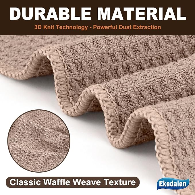 Microfiber Cleaning Cloth Waffle Weave - Image 3