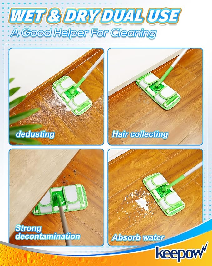 Keepow Reusable Mop Pads Refills Compatible - Image 5