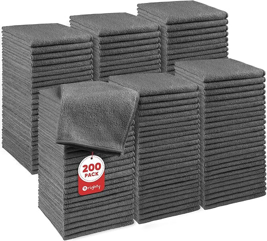 Orighty Wash Cloths Bulk Towels Set 200 Pack, Highly Absorbent and Soft Feel by AllRightinOrighty
