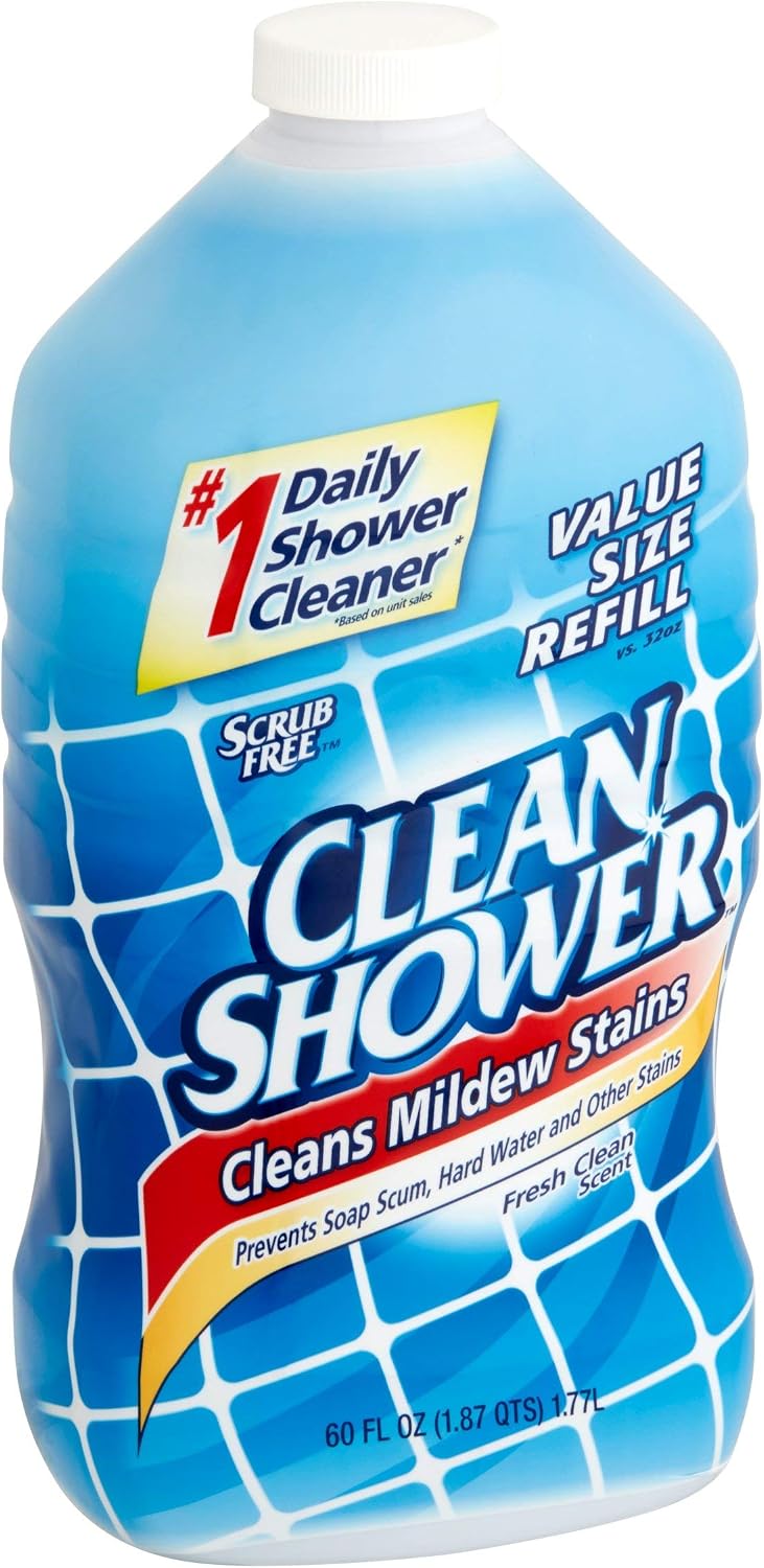PACK OF 6 - Clean Shower Daily Shower Cleaner Refill, 60 fl oz